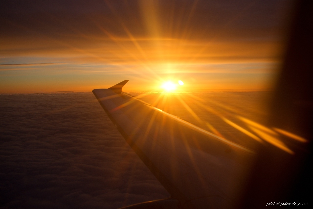 Západ slunce z letadla