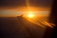 Západ slunce z letadla