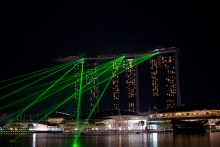 Světelná show z Marina Bay Sands